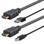 Vivolink PRO HDMI W/USB 2.0 A/B (AMP) Cable 3m 4K Black