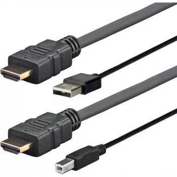 Vivolink PROHDMIUSBAB5AMP video cable adapter 5 m HDMI + USB Type-A HDMI + USB Type-B Black