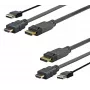 Vivolink PROHDMIUSBDP2 video cable adapter 2 m DisplayPort HDMI + USB Black