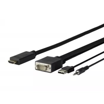 Vivolink PROVGAHDMI3 video cable adapter 3 m HDMI VGA (D-Sub) + 3.5mm + USB Type-A Black
