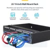 StarTech.com 2U Wall Mount Network Rack - 14In. Deep (Low Profile) - 19 inch Patch Panel Bracket for Shallow Server, IT Equipment, Network Switches - 77lbs/35kg Weight Capacity, Black