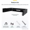 StarTech.com 2U Wall Mount Network Rack - 14In. Deep (Low Profile) - 19 inch Patch Panel Bracket for Shallow Server, IT Equipment, Network Switches - 77lbs/35kg Weight Capacity, Black