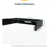 StarTech.com 2U Wall Mount Network Rack - 14In. Deep (Low Profile) - 19 inch Patch Panel Bracket for Shallow Server, IT Equipment, Network Switches - 77lbs/35kg Weight Capacity, Black