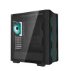 PC Case DeepCool CC560 V2 Midi Tower Black — ATX/microATX, Tempered Glass, RGB Front, 360mm Front Radiator, 370mm GPU