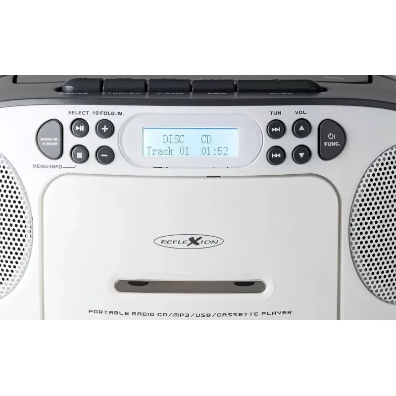 Portable boombox Reflexion RCR2260DAB white/grey with DAB+/FM tuner and CD player