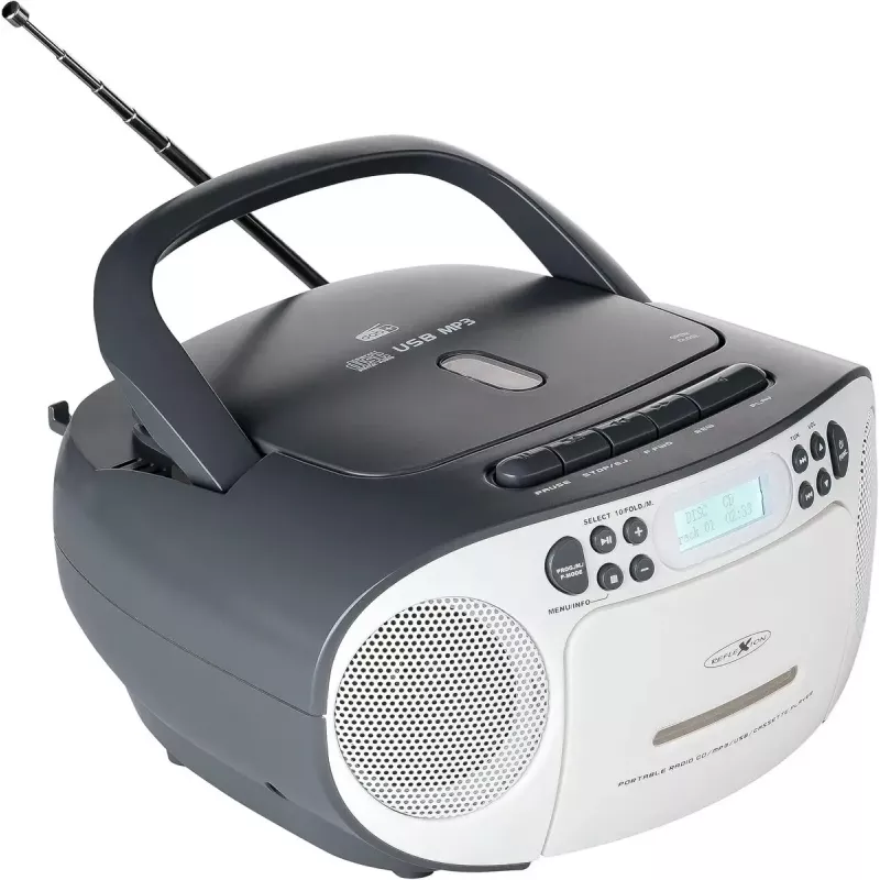Portable boombox Reflexion RCR2260DAB white/grey with DAB+/FM tuner and CD player