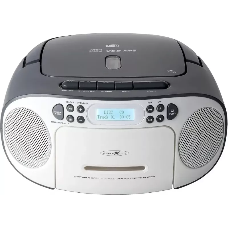 Portable boombox Reflexion RCR2260DAB white/grey with DAB+/FM tuner and CD player