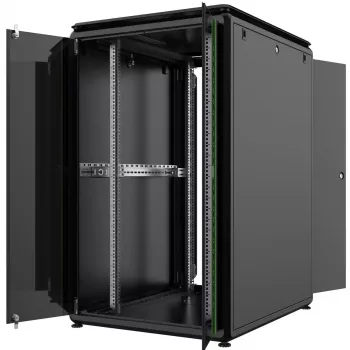 LANVIEW RDL26U81BL 26U 19-inch Free Standing Rack Cabinet, 600x800x1330 mm, Black, IP20, 600 kg