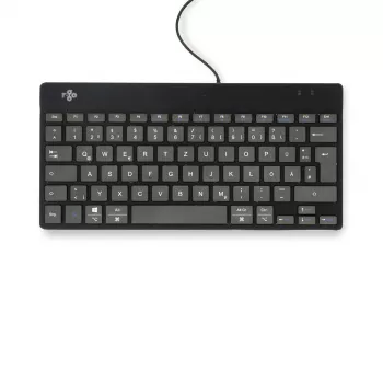 R-Go Tools Ergonomic keyboard R-Go Compact Break, compact keyboard with break software, QWERTZ (DE), wired, black