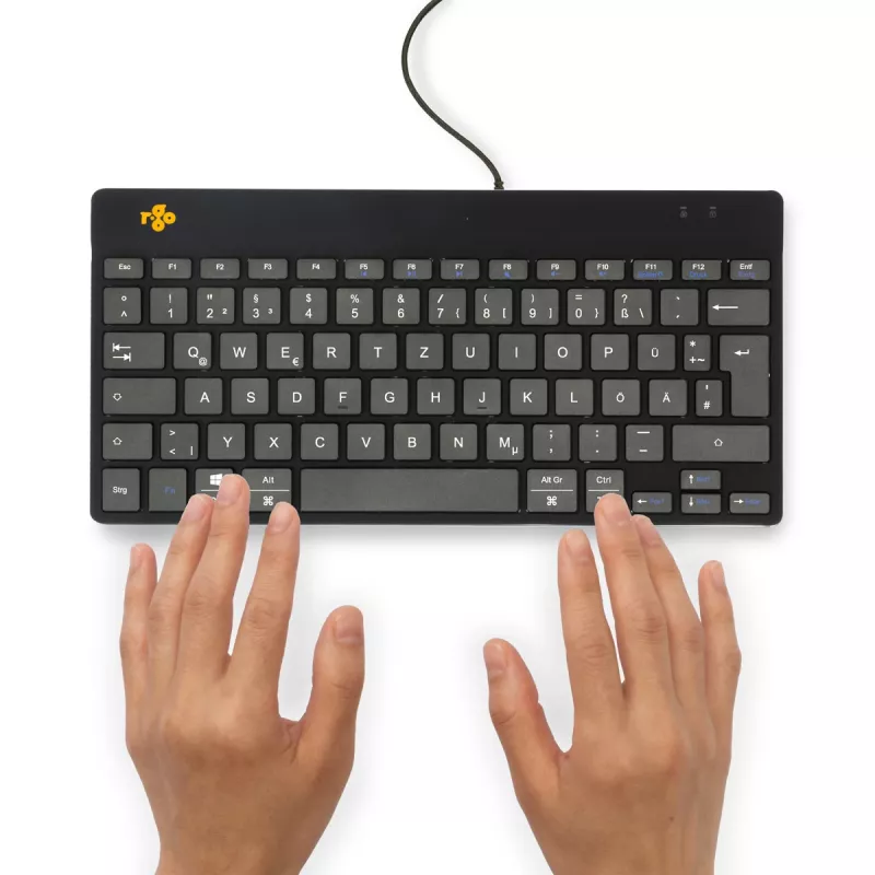 R-Go Tools Ergonomic keyboard R-Go Compact Break, compact keyboard with break software, QWERTZ (DE), wired, black