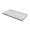 R-Go Tools Ergonomic keyboard R-Go Compact Break, compact keyboard with break software, QWERTZ (DE), wired, white