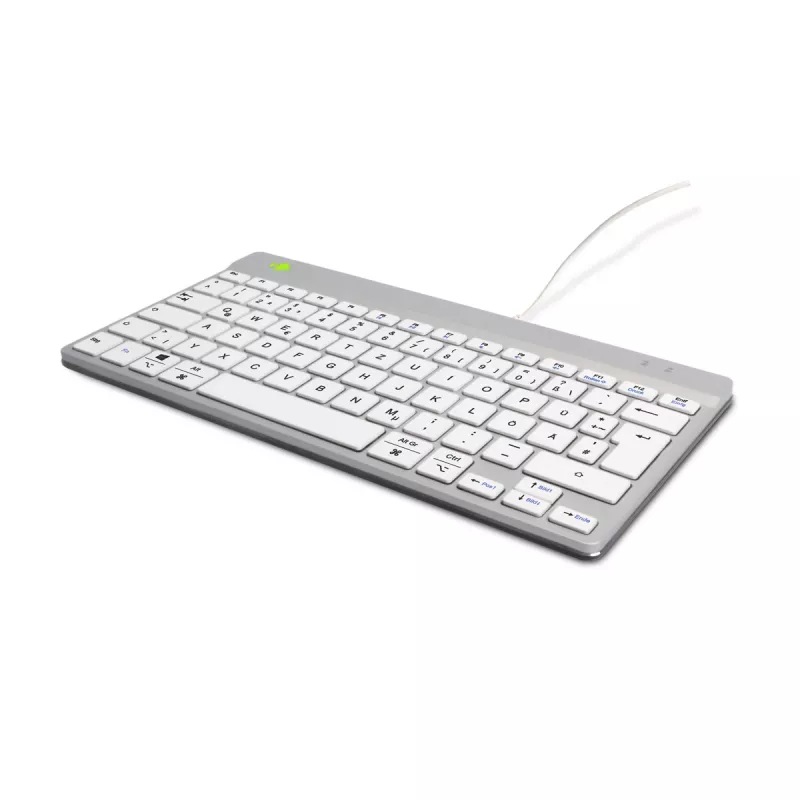R-Go Tools Ergonomic keyboard R-Go Compact Break, compact keyboard with break software, QWERTZ (DE), wired, white