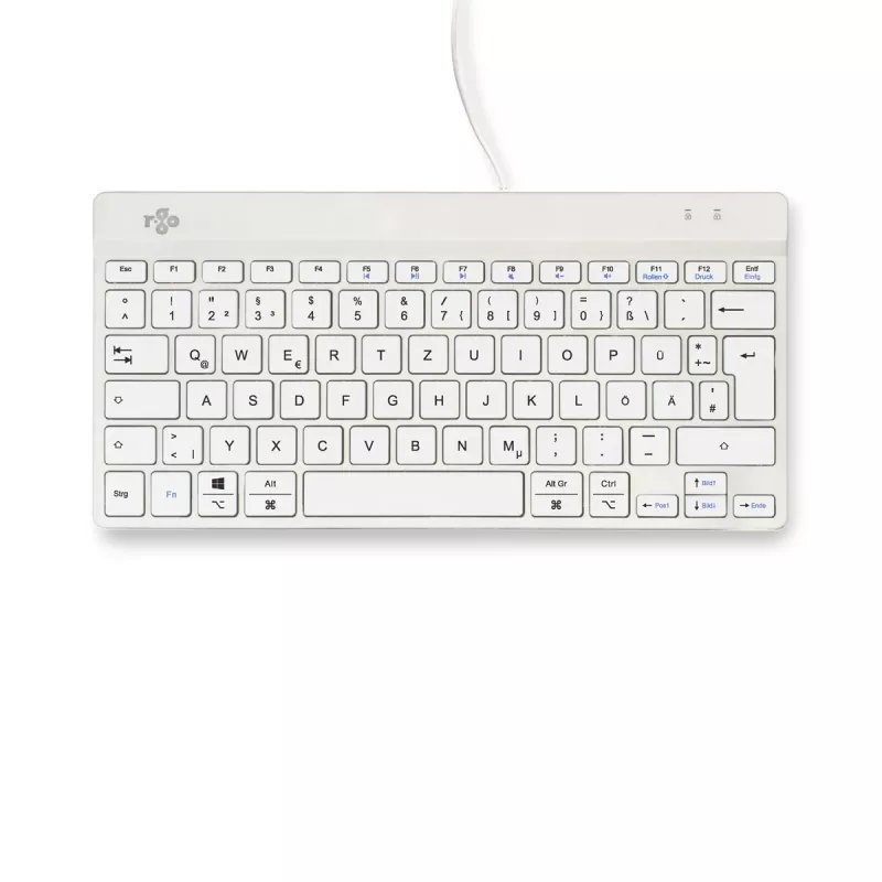 R-Go Tools Ergonomic keyboard R-Go Compact Break, compact keyboard with break software, QWERTZ (DE), wired, white