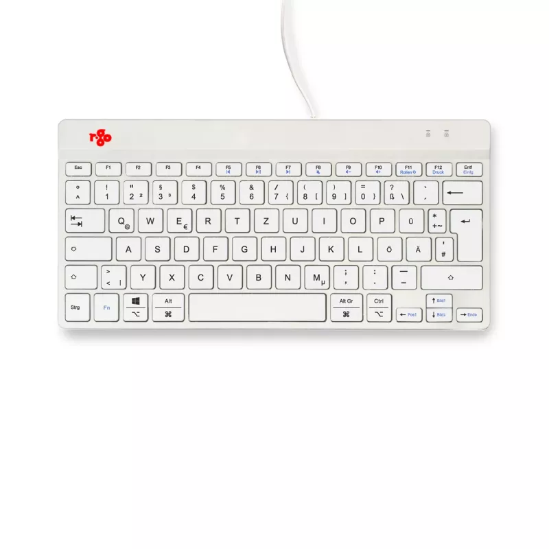 R-Go Tools Ergonomic keyboard R-Go Compact Break, compact keyboard with break software, QWERTZ (DE), wired, white