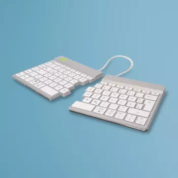 R-Go Tools Ergonomic keyboard R-Go Split Break with break software, ergonomic split keyboard, QWERTZ (DE), Bluetooth, white