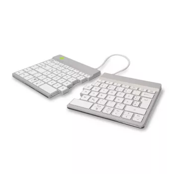 R-Go Tools Ergonomic keyboard R-Go Split Break with break software, ergonomic split keyboard, QWERTZ (DE), Bluetooth, white