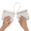 R-Go Tools Ergonomic keyboard R-Go Split Break with break software, ergonomic split keyboard, QWERTZ (DE), Bluetooth, white
