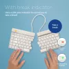 R-Go Tools Ergonomic keyboard R-Go Split Break with break software, ergonomic split keyboard, QWERTZ (DE), Bluetooth, white
