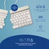 R-Go Tools Ergonomic keyboard R-Go Split Break with break software, ergonomic split keyboard, QWERTZ (DE), Bluetooth, white