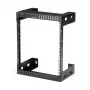 StarTech.com 12U 19 inch Wall Mount Network Rack - 12 inch Deep 2 Post Open Frame Server Room Rack for Data/AV/IT/Computer Equipment/Patch Panel with Cage Nuts & Screws 200lb Capacity, Black (RK12WALLO)