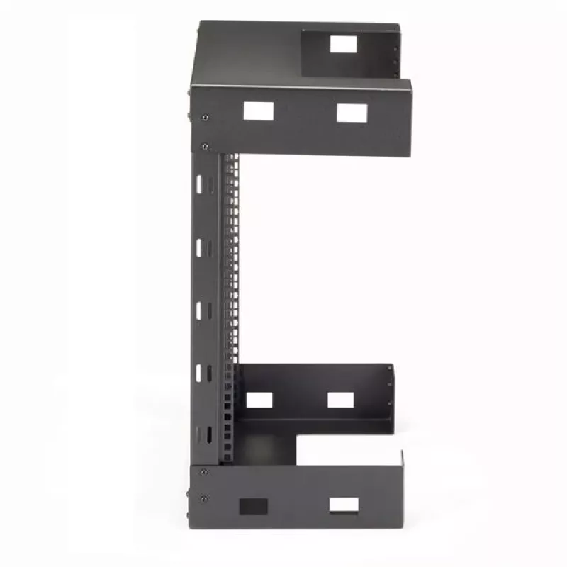 StarTech.com 12U 19 inch Wall Mount Network Rack - 12 inch Deep 2 Post Open Frame Server Room Rack for Data/AV/IT/Computer Equipment/Patch Panel with Cage Nuts & Screws 200lb Capacity, Black (RK12WALLO)