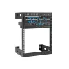 StarTech.com 12U 19 inch Wall Mount Network Rack - 12 inch Deep 2 Post Open Frame Server Room Rack for Data/AV/IT/Computer Equipment/Patch Panel with Cage Nuts & Screws 200lb Capacity, Black (RK12WALLO)