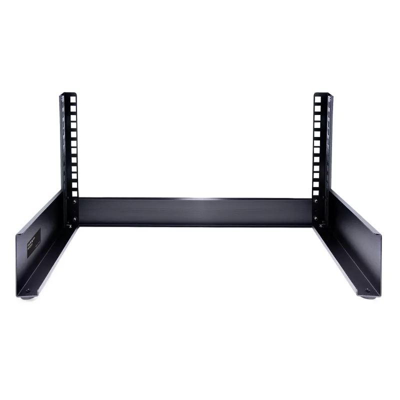 StarTech.com 4U 2-Post Open Frame Desktop Rack, 19 inch Free Standing Server Rack, Black