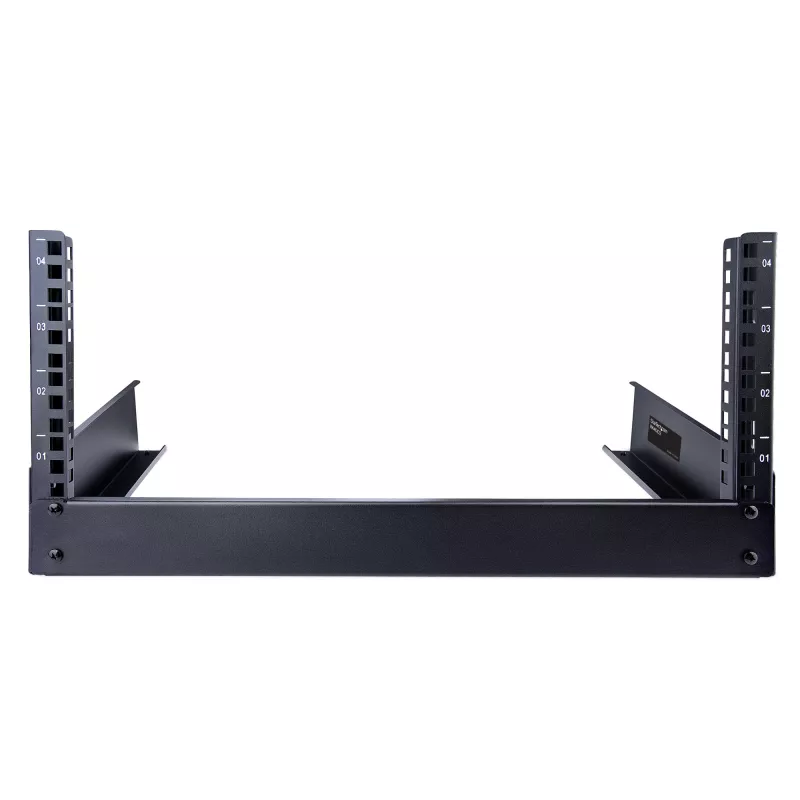 StarTech.com 4U 2-Post Open Frame Desktop Rack, 19 inch Free Standing Server Rack, Black