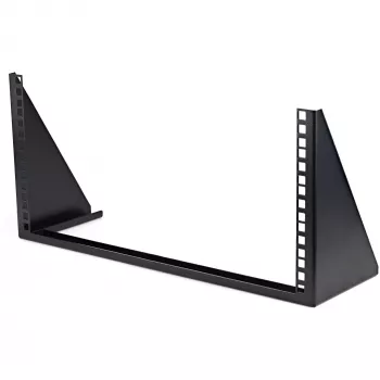 StarTech.com 5U Vertical Wall Mount Rack – 19in Low Profile Open Frame Bracket for Network, Server, AV and IT Equipment, Black