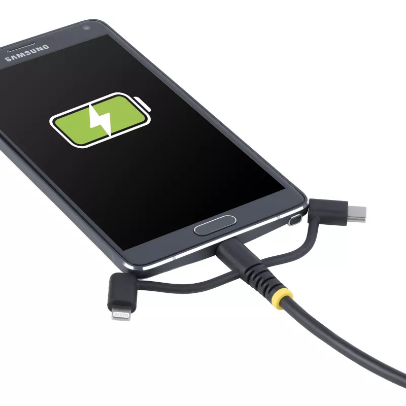StarTech.com 3.3ft (1m) Rugged USB Multi Charging Cable, USB to Lightning/Micro-USB/Type-C, Apple MFi Certified, Aramid Jacket, Universal 3-in-1 USB Charger Cord for iPhone/iPad/Android