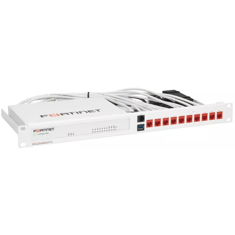 Rackmount.IT RM-FR-T10 1U 19 inch Rack Mount Kit for FortiGate 60E/61E - White
