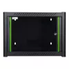 Wall mounted rack LOGON RWM07U45BL 7U Black Key lock Cable management