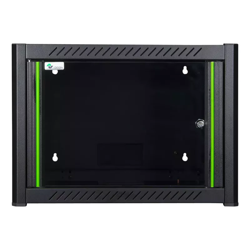 Wall mounted rack LOGON RWM07U45BL 7U Black Key lock Cable management