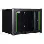 Wall mounted rack LOGON RWM07U45BL 7U Black Key lock Cable management