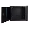 Wall mounted rack LOGON RWP09U45BL 9U Black key lock