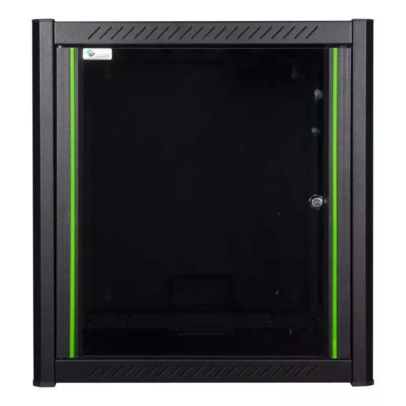 Wall mounted rack LOGON RWP12U56BL 12U Black Key lock