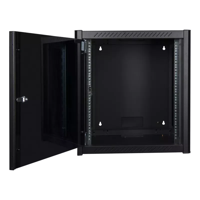Wall mounted rack LOGON RWP12U56BL 12U Black Key lock