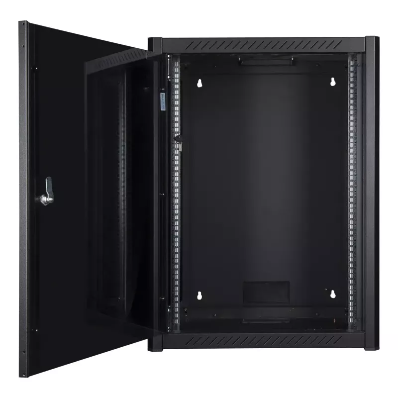 Wall mounted rack LOGON RWP16U45BL 16U Black Key lock