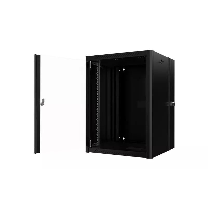 Lanview RWP16U45BL-D rack cabinet 16U Wall mounted rack Black