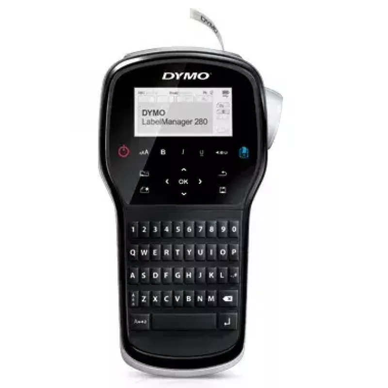 Label printer Dymo LabelManager 280 — thermal transfer, D1 tape 6/9/12 mm, rechargeable, LCD, QWERTY