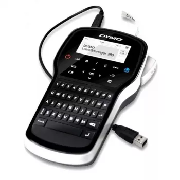 Label printer Dymo LabelManager 280 — thermal transfer, D1 tape 6/9/12 mm, rechargeable, LCD, QWERTY