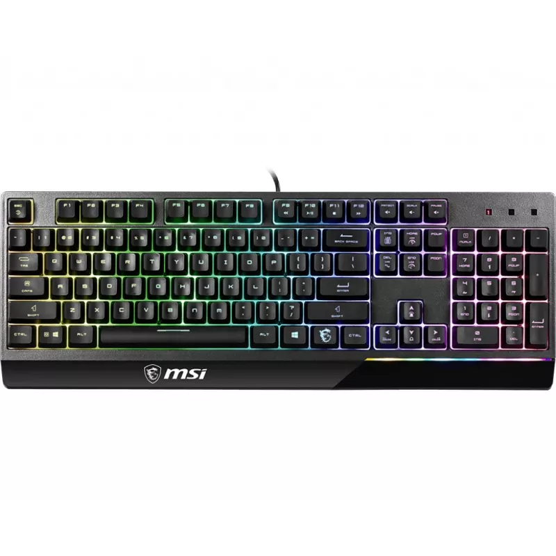 MSI VIGOR GK30 RGB MEMchanical Gaming Keyboard ' DE Layout, MECH. Membrane switches, 6-Zone RGB Lighting, RGB Mystic Light, water repellent keyboard design'