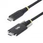 StarTech.com 6.6ft (2m) USB-C Charging Cable, Side Screw Locking, 240W (5A) PD EPR, Dual-Layer Silicone/Braided Jacket, USB 2.0 Laptop Charger Cable, USB-IF Certified, Rugged USB-C Charging Cord