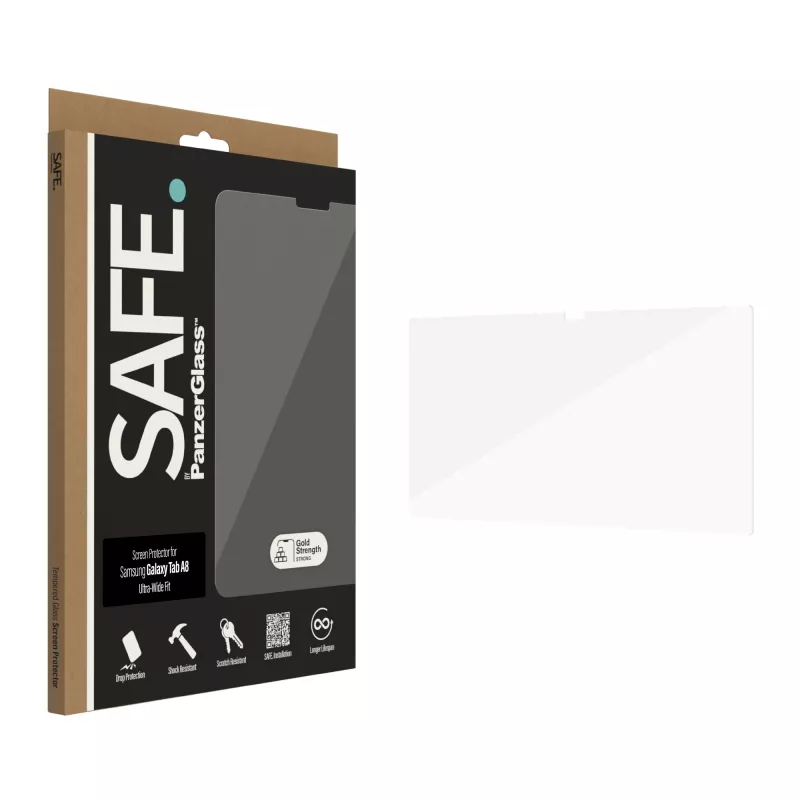 Screen Protector PanzerGlass SAFE. by Samsung Galaxy Tab A8 Ultra-Wide Fit Tempered Glass