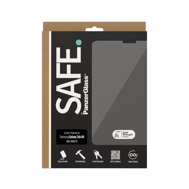 Screen Protector PanzerGlass SAFE. by Samsung Galaxy Tab A8 Ultra-Wide Fit Tempered Glass