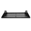 StarTech.com 2U Server Rack Shelf, Center Mounted Universal Vented Rackmount Cantilever Tray for 19 inch Network Equipment Rack, Heavy Duty Steel, 200lb Capacity, 14 inch Deep, Black