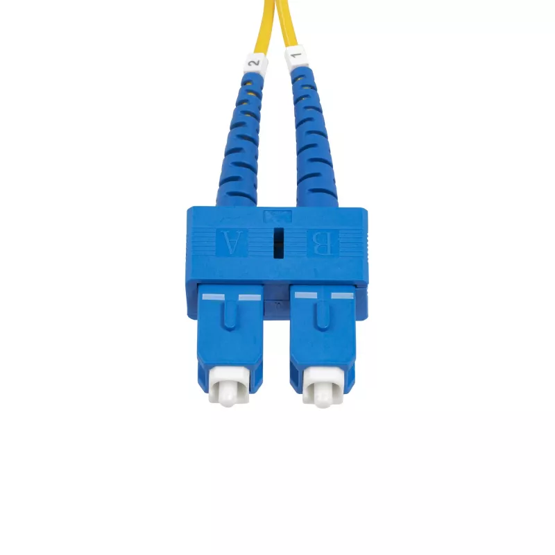 StarTech.com 3m (9.8ft) SC to SC (UPC) OS2 Single Mode Duplex Fiber Optic Cable, 9/125µm, 40G/100G Zipcord, Bend Insensitive, Low Insertion Loss - LSZH Fiber Jumper Cord