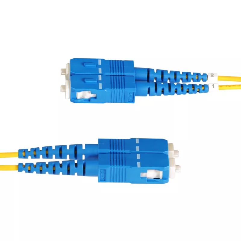 StarTech.com 5m (16.4ft) LC to SC (UPC) OS2 Single Mode Duplex Fiber Optic Cable, 9/125µm, 100G, Bend Insensitive, Low Insertion Loss - LSZH Fiber Jumper Cord