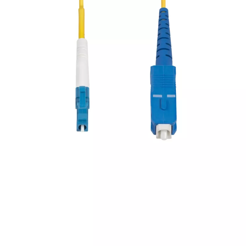 StarTech.com 2m (6.6ft) LC to SC (UPC) OS2 Single Mode Simplex Fiber Optic Cable, 9/125µm, 40G/100G, Bend Insensitive, Low Insertion Loss - LSZH Fiber Jumper Cord