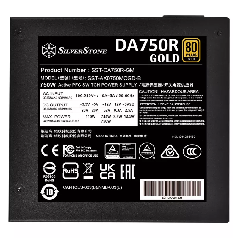 Power Supply Unit Silverstone SST-DA750R-GMA 750 W